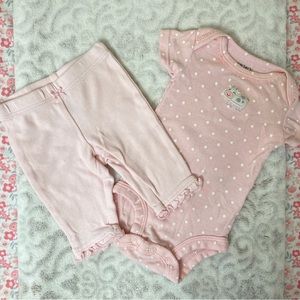 🛍 4 for $20 - 2 piece newborn baby girl outfit